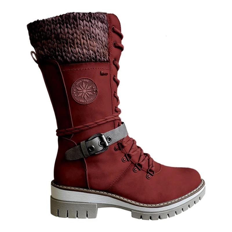 FrostLuxe™ - Vattentäta Snörade Mid-Calf Boots